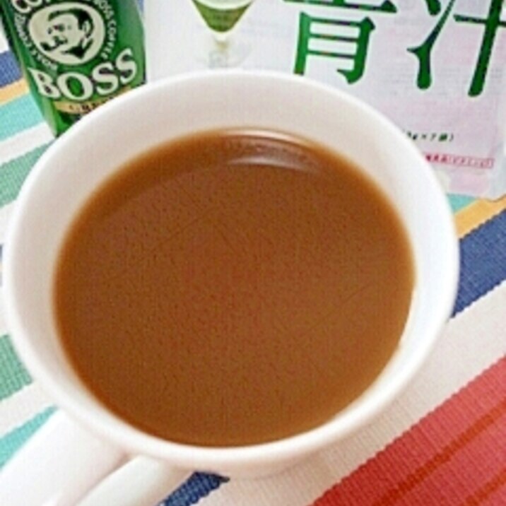 美女BOSS☆美肌な青汁ローズヒップカフェオレ♪